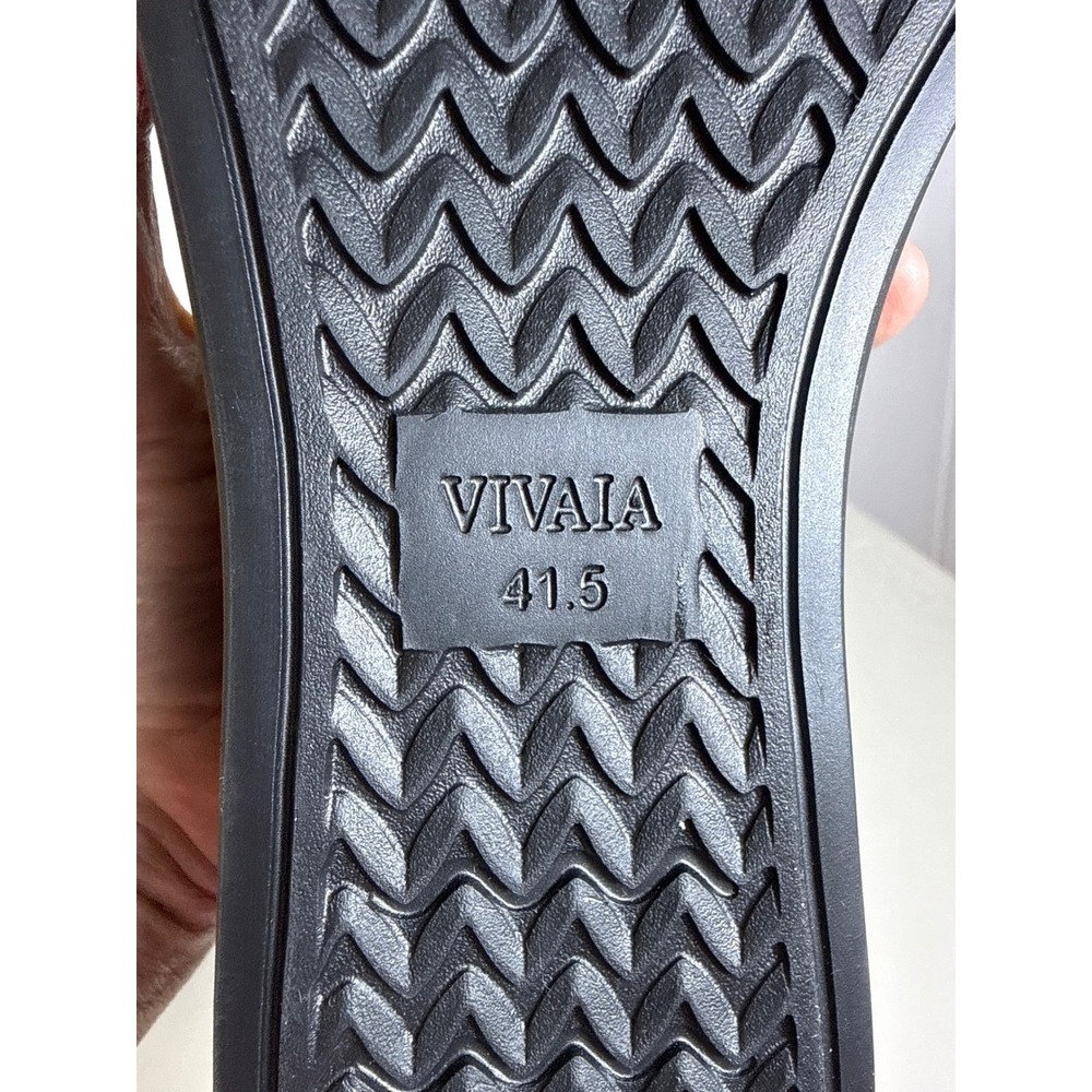 Vivaia Margot 2.0 Black Ribbed Knit Square Toe Flats Sustainable Shoes 41.5 10.5 - Picture 9 of 10